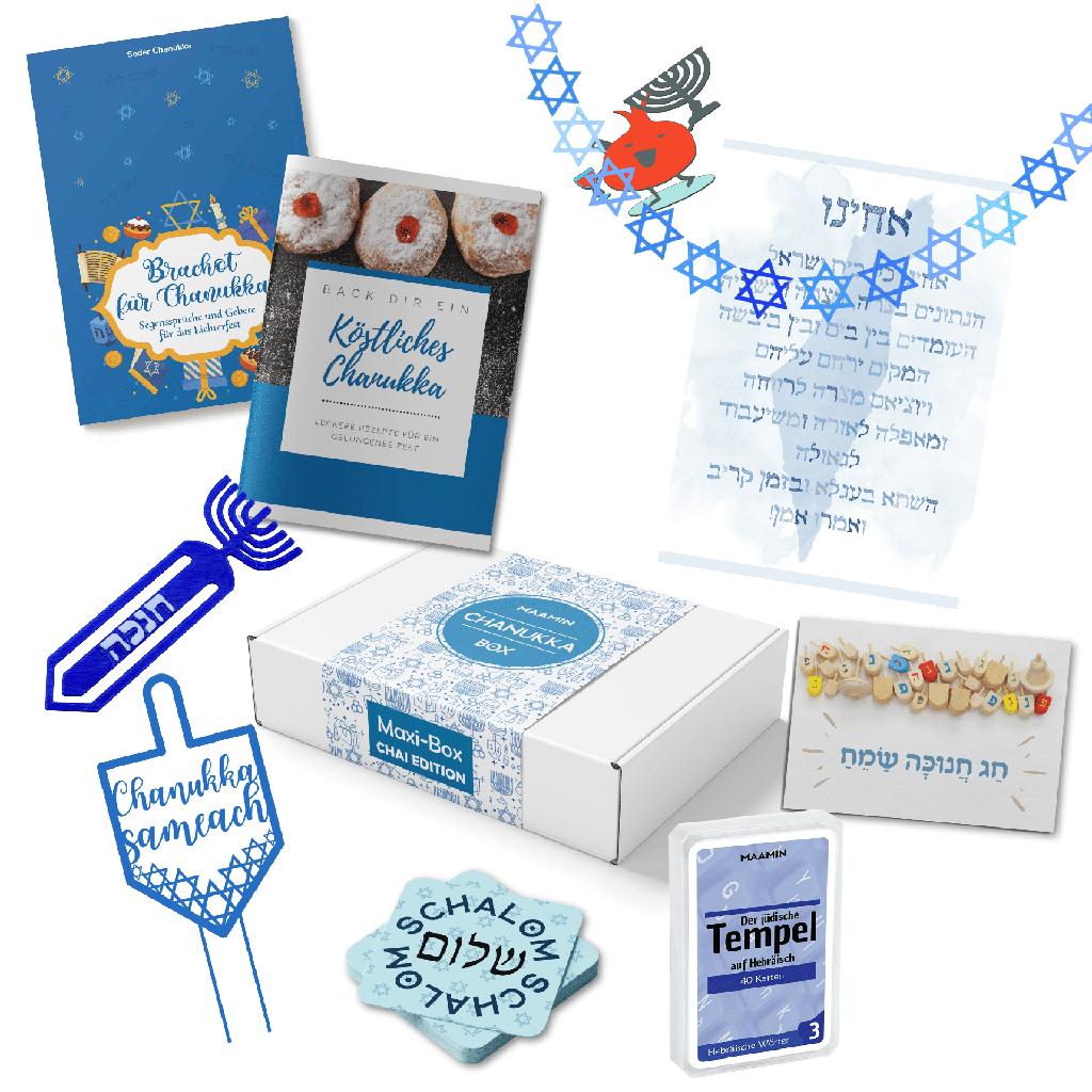 Chanukka Geschenkbox für Erwachsene | Maxibox CHAI EDITION