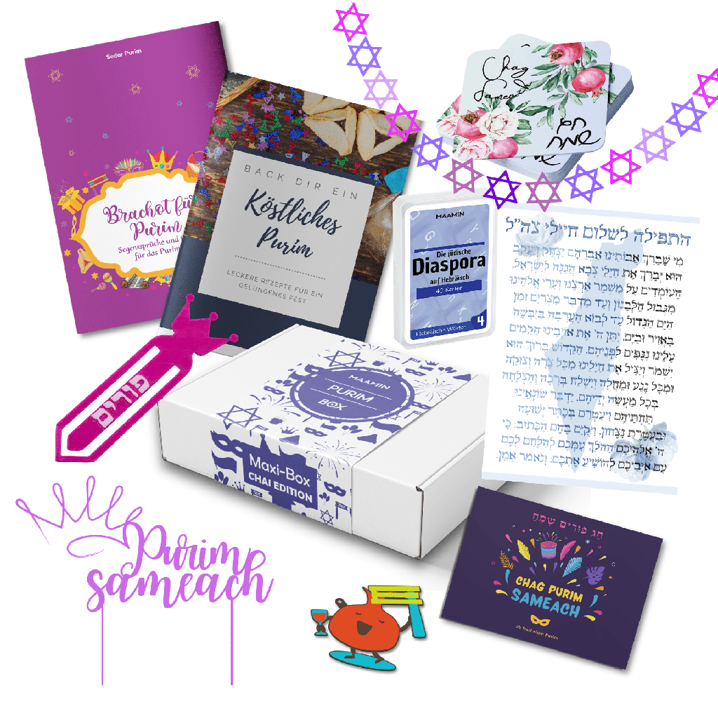 Purim Geschenkbox für Erwachsene | Maxibox CHAI EDITION
