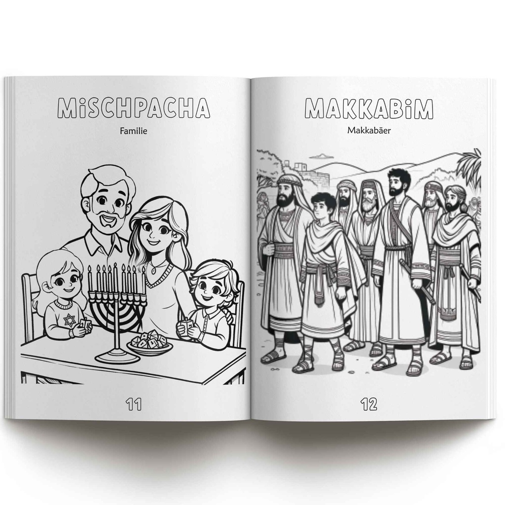 Ausmalheft für Chanukka | 20 Seiten