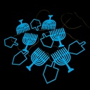 Leuchtgirlande | Chanukka-Symbole