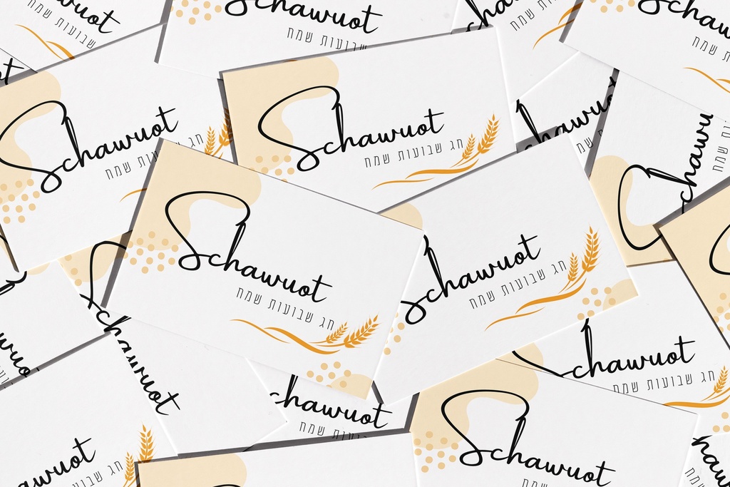 Schawuot Sameach | 30 x GiveAway-Kärtchen