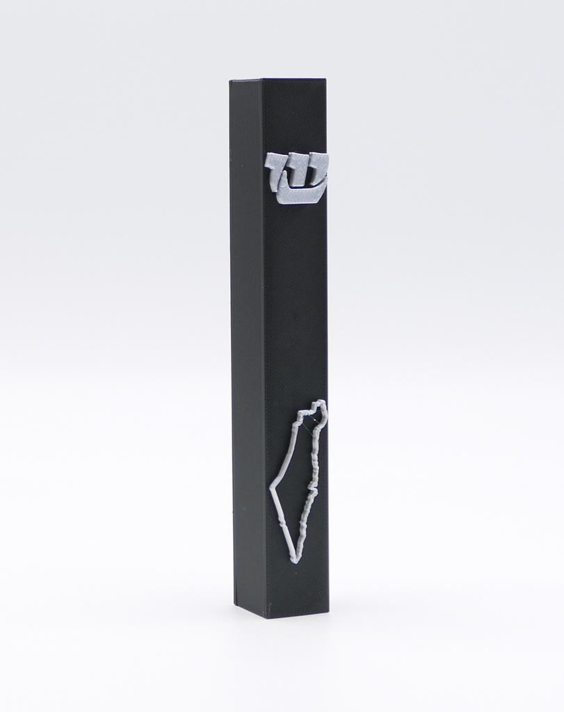 Schwarze Mesusa | Symbole in Silber