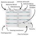 Jüdischer Taschenkalender | 5786 (2025-2026) | Deutsch 