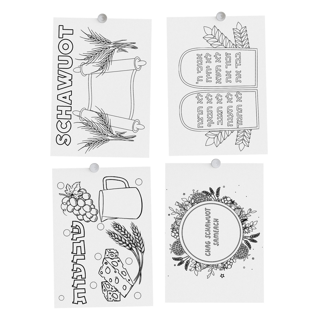 Ausmalkarten für Schawuot | Set 6.3.d.1
