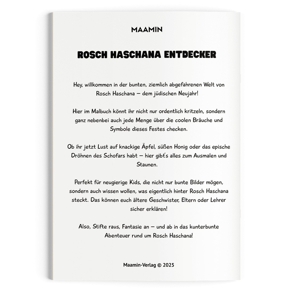 Ausmalbuch | Rosch Haschana | 32 Seiten