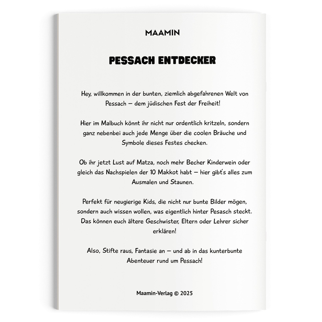 Ausmalbuch | Pessach | 32 Seiten 