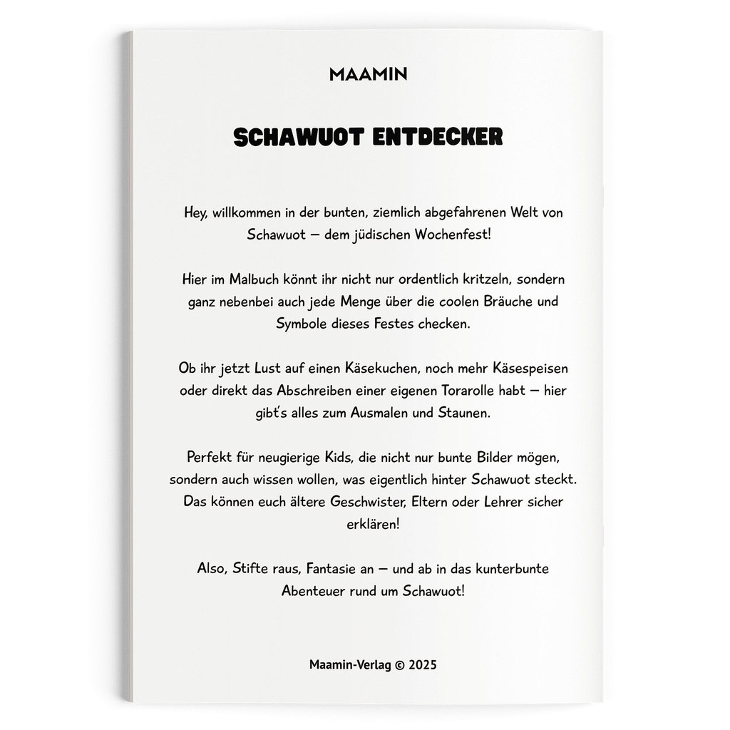Ausmalbuch | Schawuot | 32 Seiten 