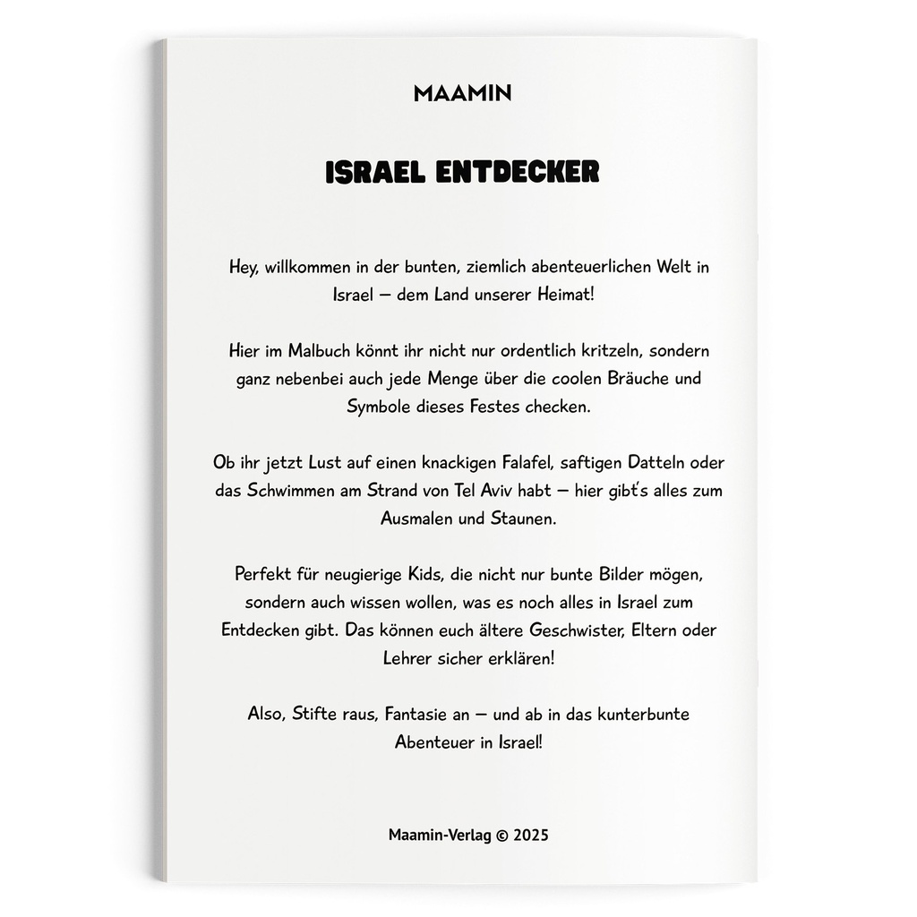 Ausmalbuch | Israel | 32 Seiten 
