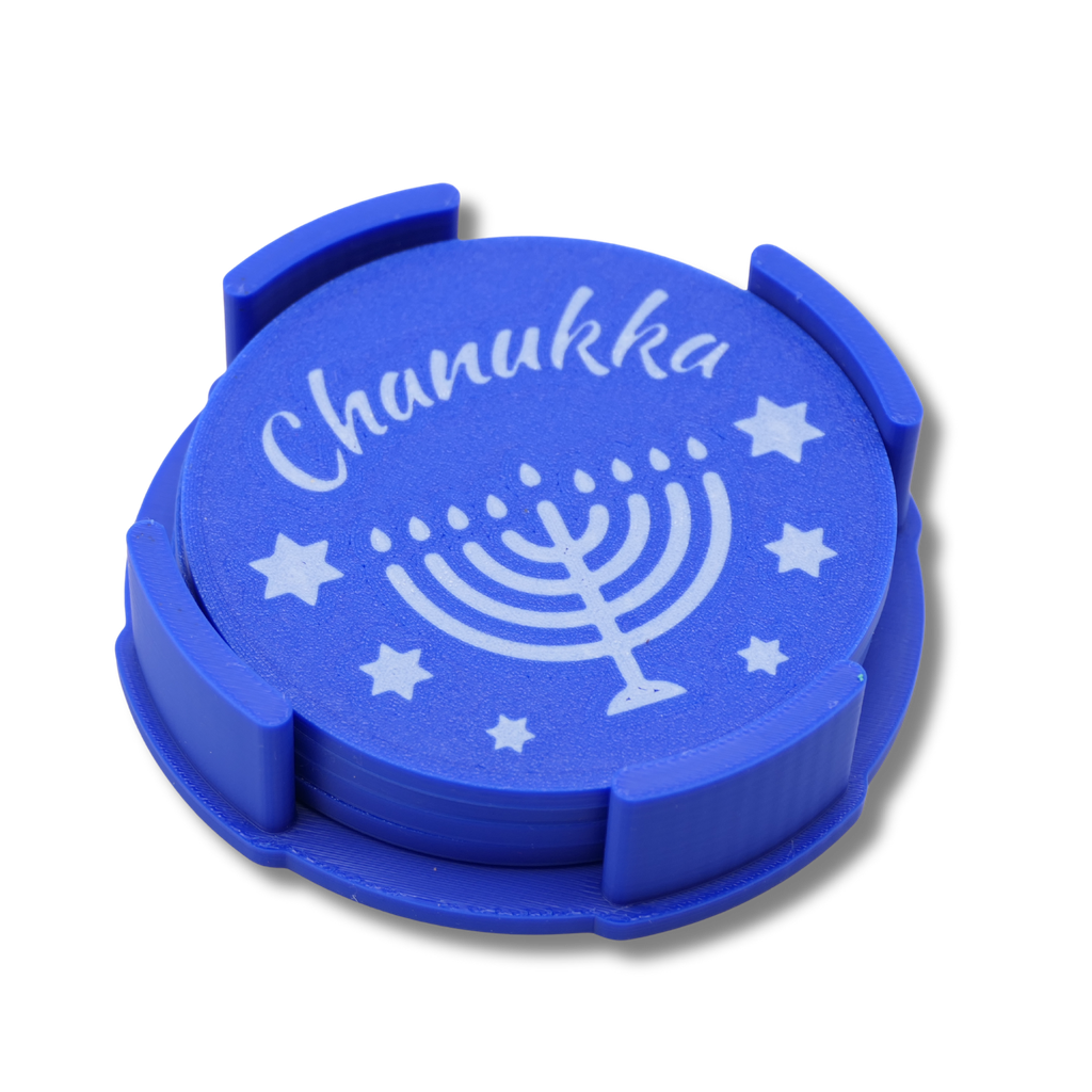 Glass coasters | Hanukkah | 4 pieces