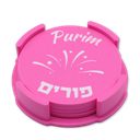 Glass coasters | Purim | 4 pieces