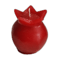 Red holiday candles | Rimon Katan | 2 pieces