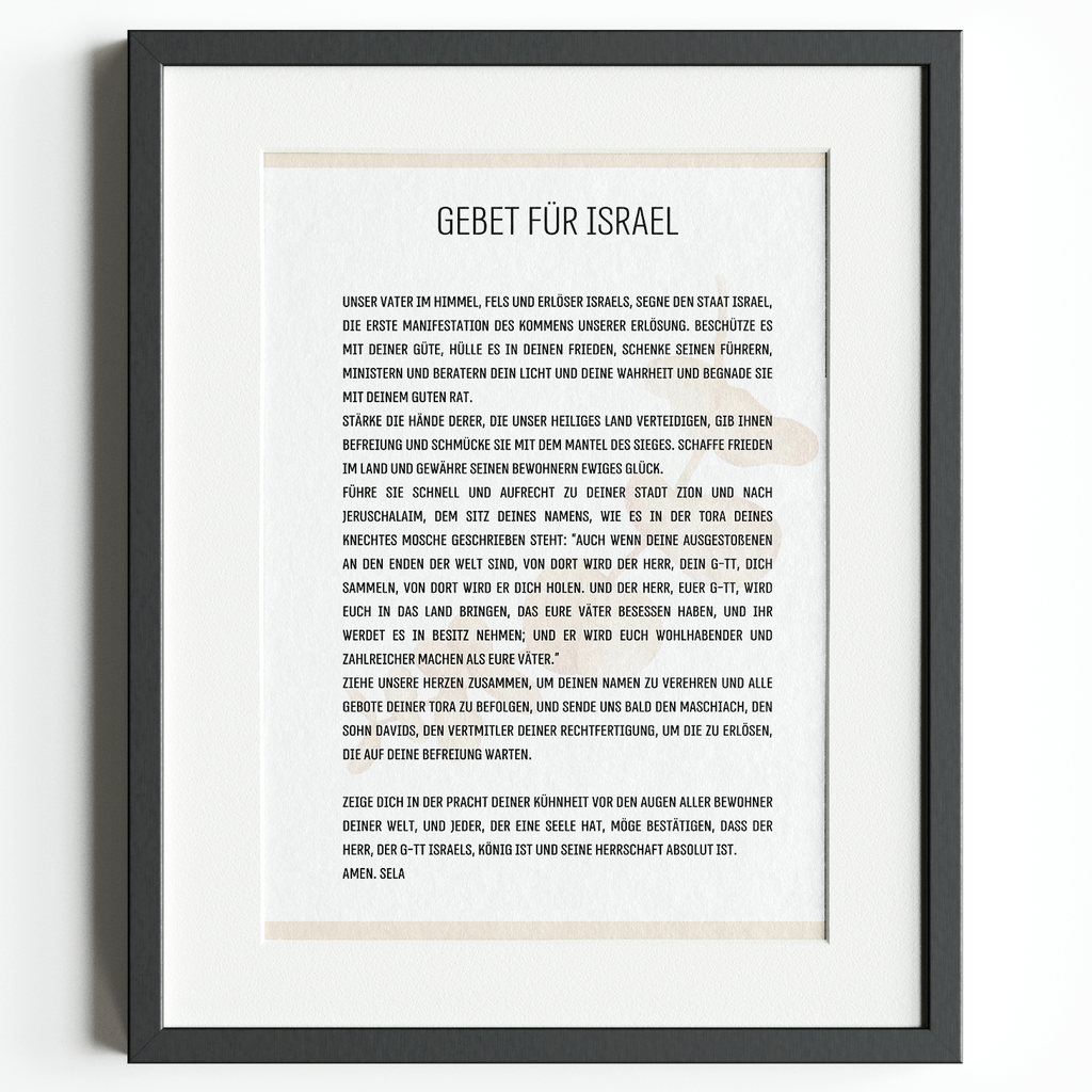 Awinu Shebashamaim | Prayer for Israel | Translation | A3-Poster