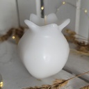 White holiday candles | Rimon Katan | 2 pieces