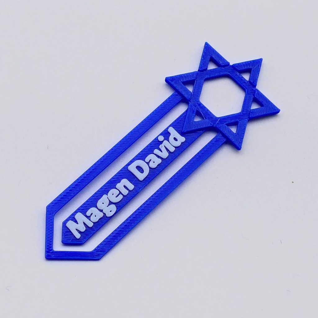 3D-Bookmark | Star of David | English Style