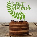 Cake Topper | Sukkot Sameach | English | Green