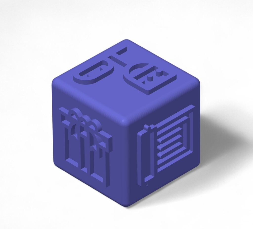 Stamp cube | Purim symbols