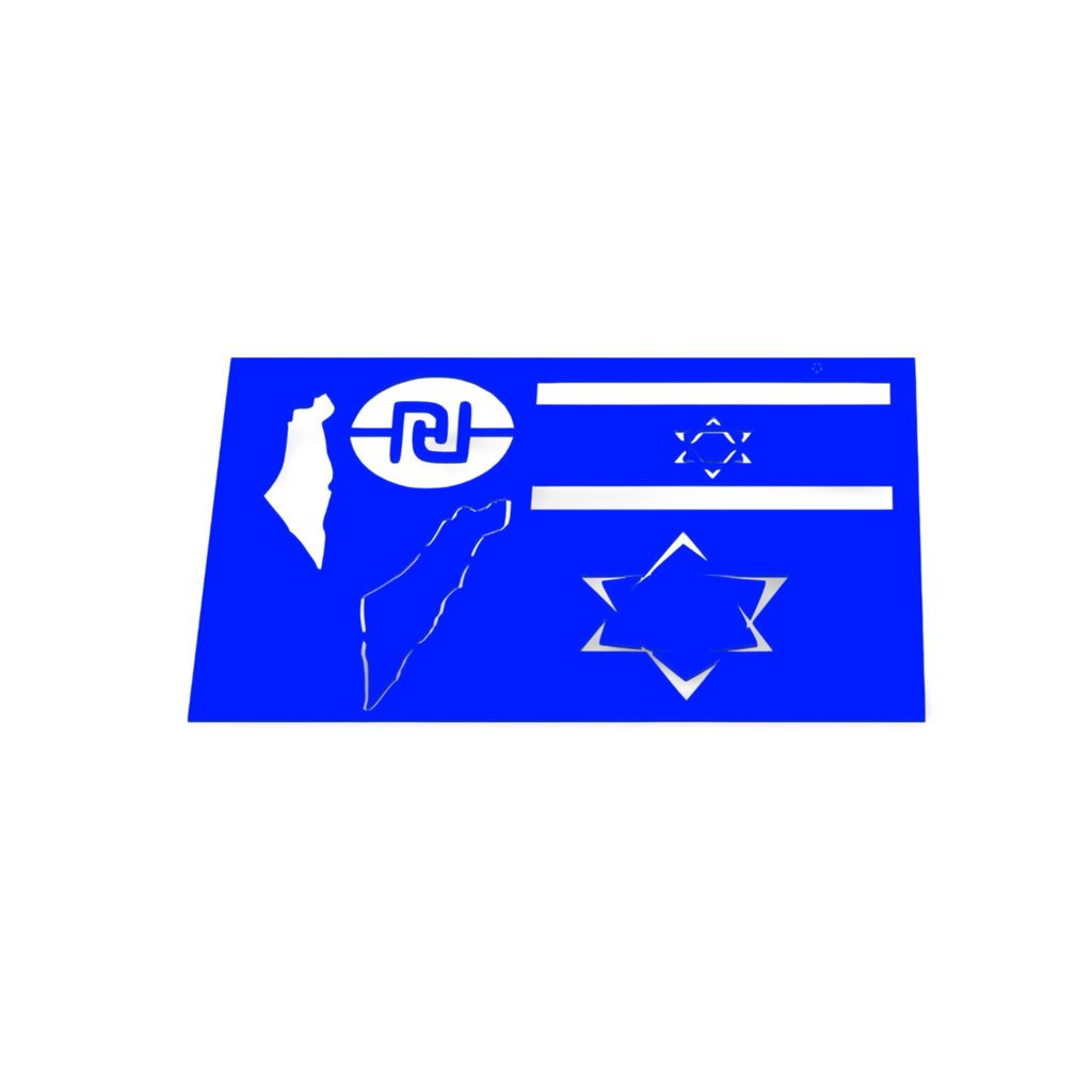 Stencil | Malschablone mit Israel-Symbolen 