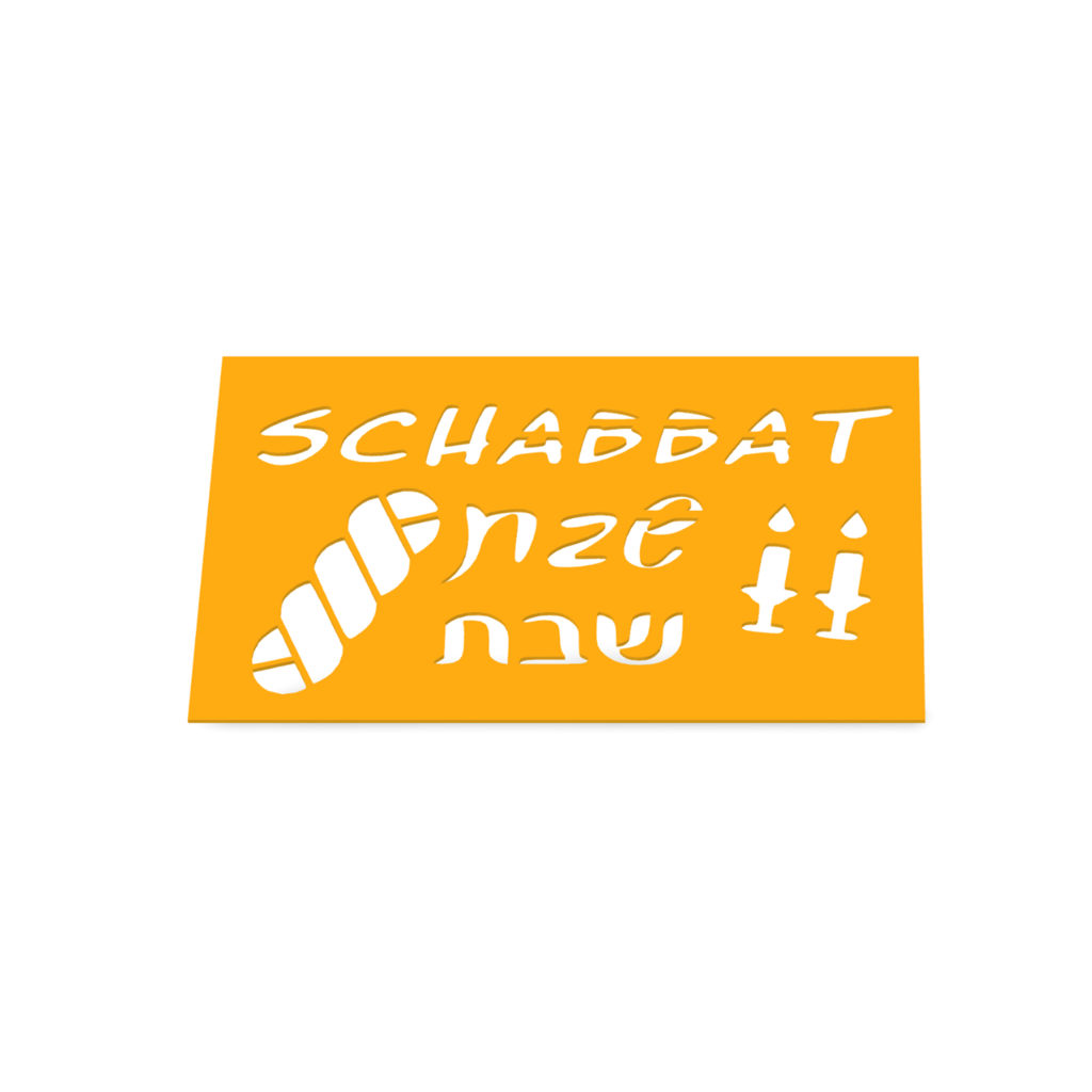 Stencil | Malschablone mit Schabbat-Wörter 