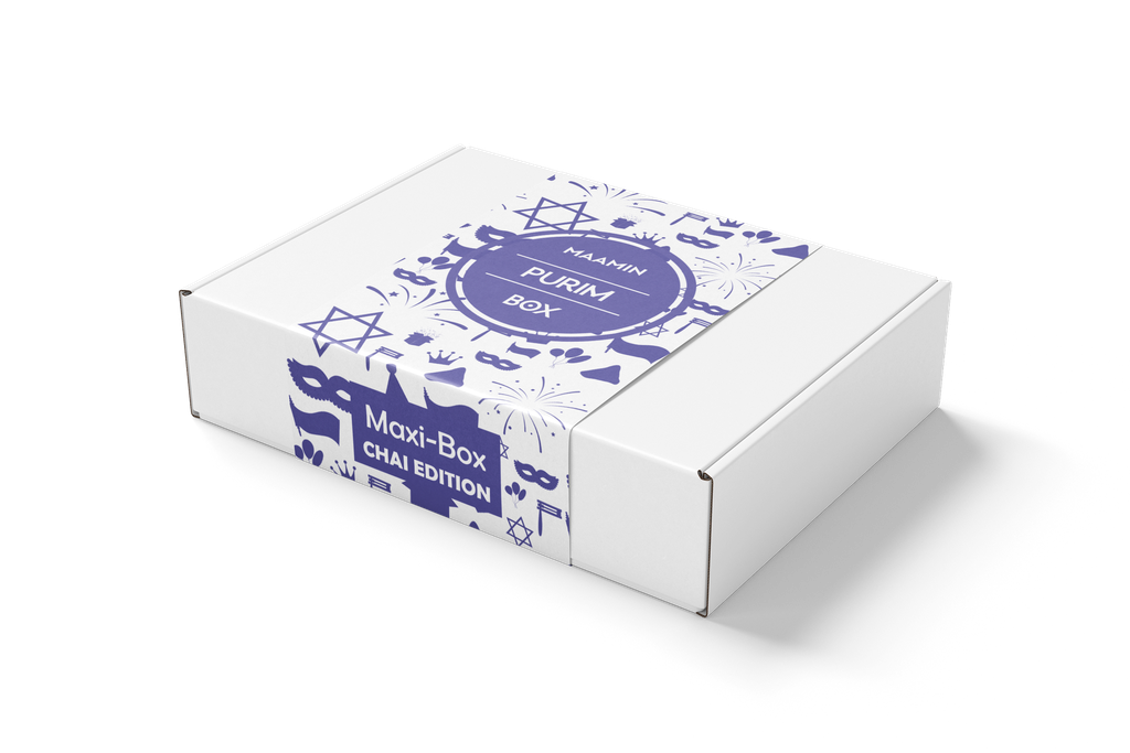 Purim Geschenkbox für Erwachsene | Maxibox CHAI EDITION
