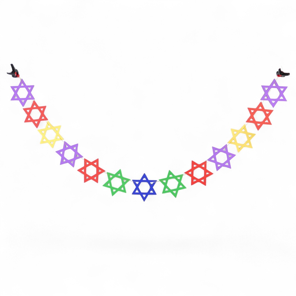 Farbige Girlande | Davidsterne