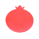 Glass coasters | pomegranate | 4 pieces