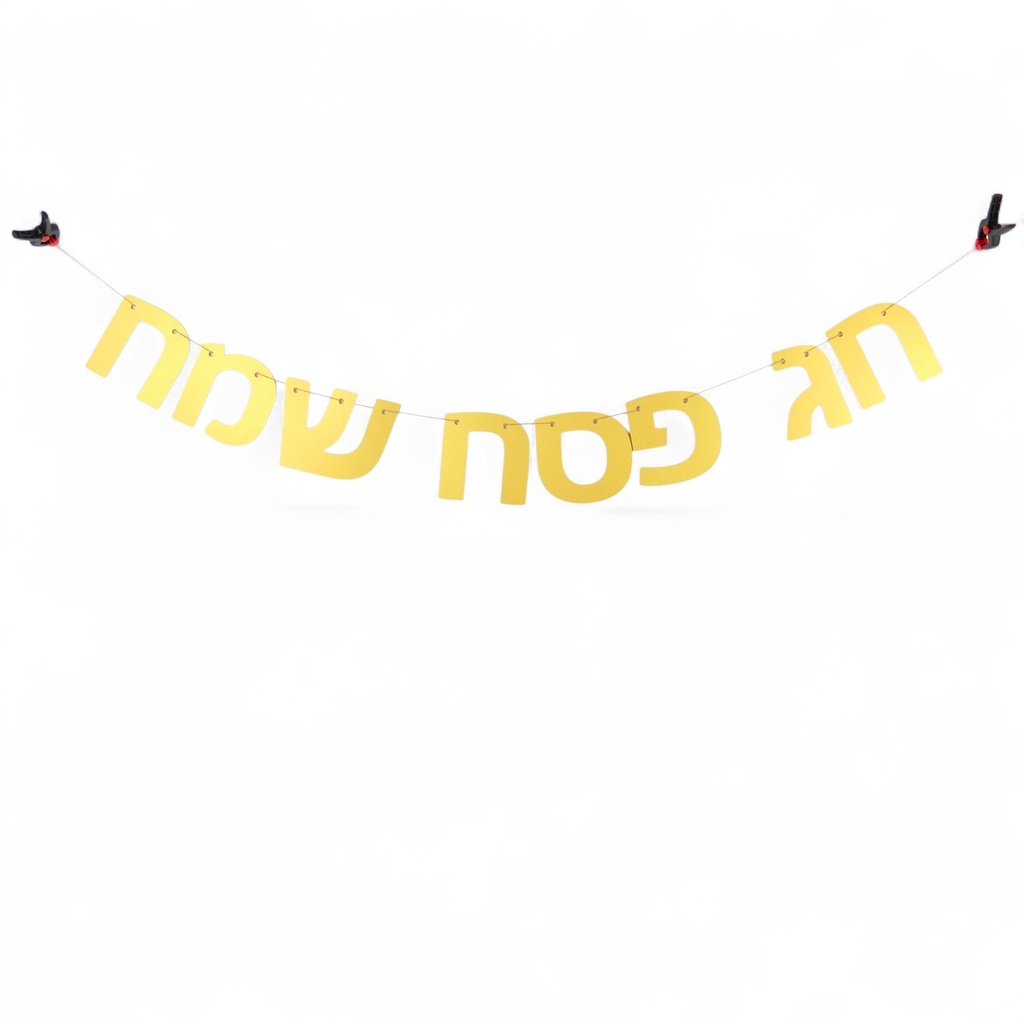 Glänzende Hebräische Girlande | Chag Pessach Sameach (ein fröhliches Pessach)