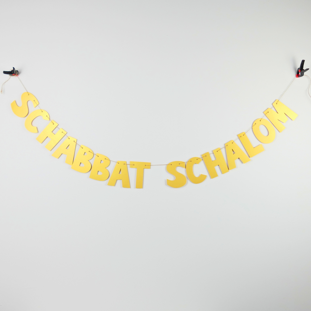 Glänzende Girlande | Schabbat Schalom