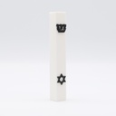 White mezuzah | Black Symbols