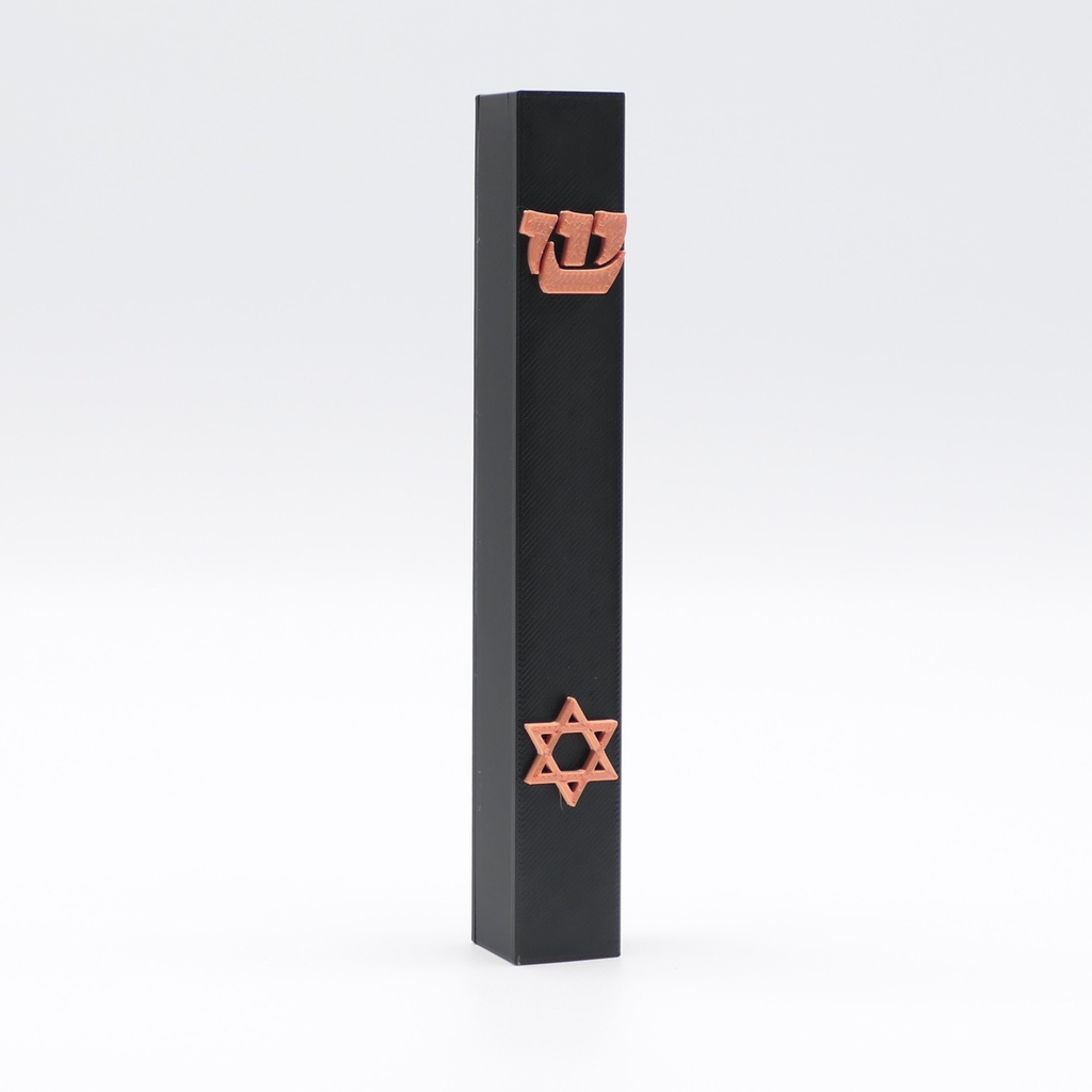 Schwarze Mesusa | Symbole in Kupfer