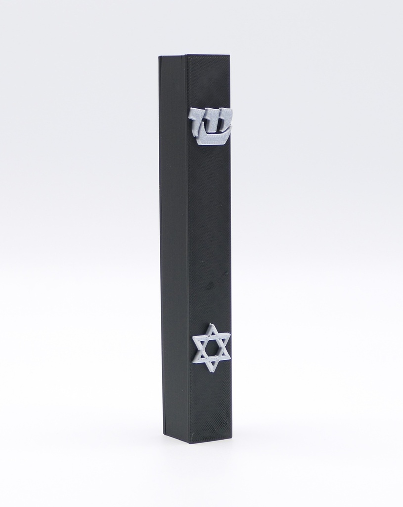 Schwarze Mesusa | Symbole in Silber