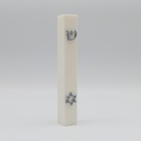 White mezuzah | Symbols in silver