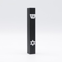 Black mezuzah | Symbols in white