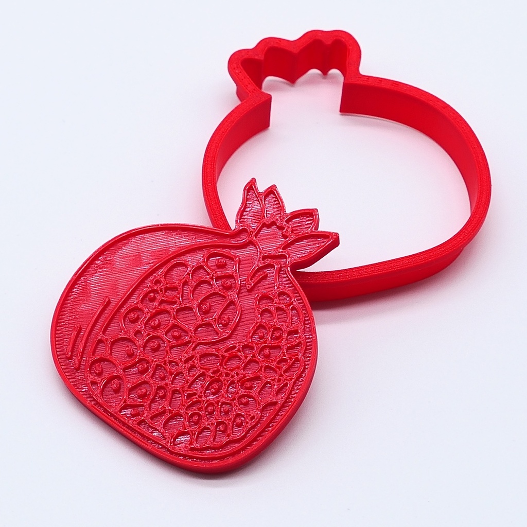 Pomegranate | Cookie cutter with stamp