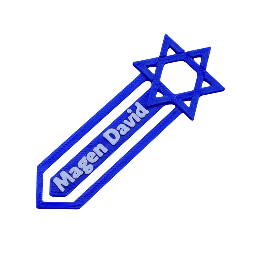 [G0397] 3D-Bookmark | Star of David | English Style