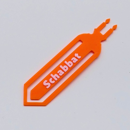 [G0396] 3D-Lesezeichen | Schabbat | DE Style