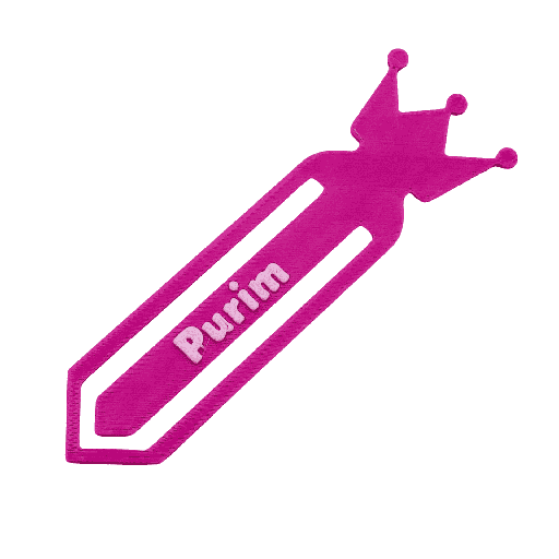 [G0393] 3D-Bookmark | Purim Crown | English Style
