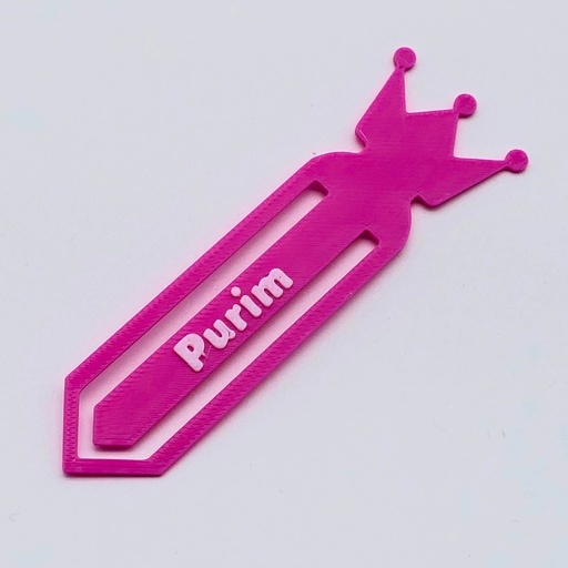 [G0393] 3D-Bookmark | Purim Crown | English Style