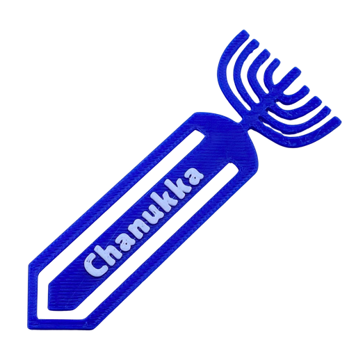 [G0390] 3D-Bookmark  | Hanukkiah | DE Style