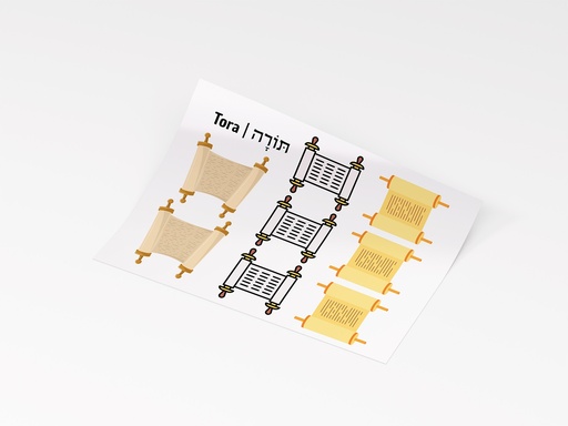 [G0518] Sticker | Torah Scroll | Set 6.3.a.3 