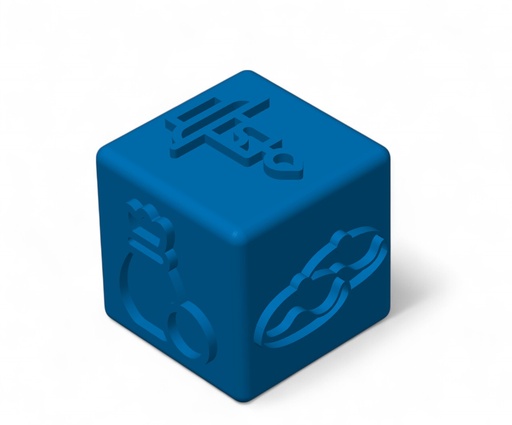 [G0491-3] Stempelwürfel | Chanukka Symbole 