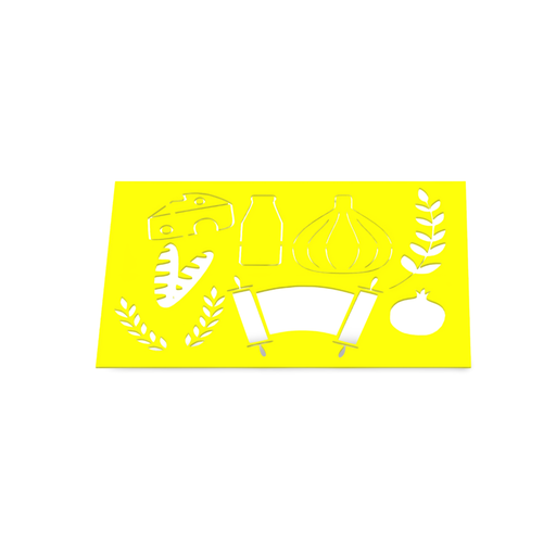 [G0485-6-1] Stencil | Malschablone mit Schawuot-Symbolen 