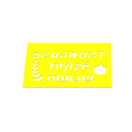 Stencil | Malschablone mit Schawuot-Wörter 