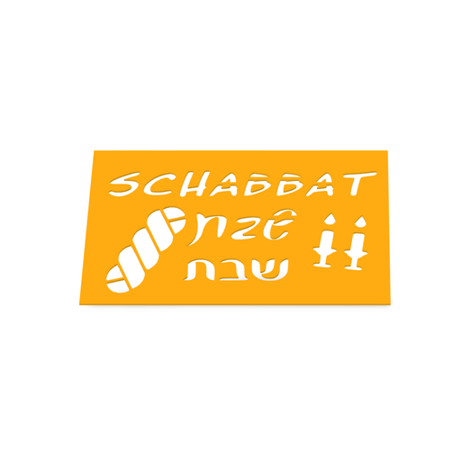 [G0485-7-2] Stencil | Malschablone mit Schabbat-Wörter 