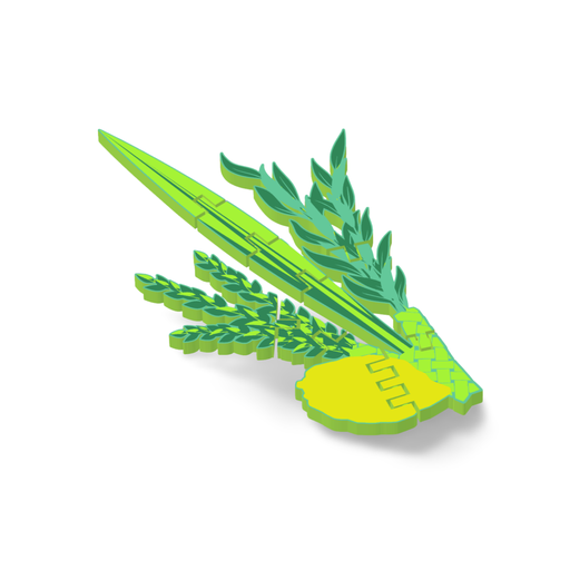[G0484-2] Flexible Toy | Sukkot | Lulav