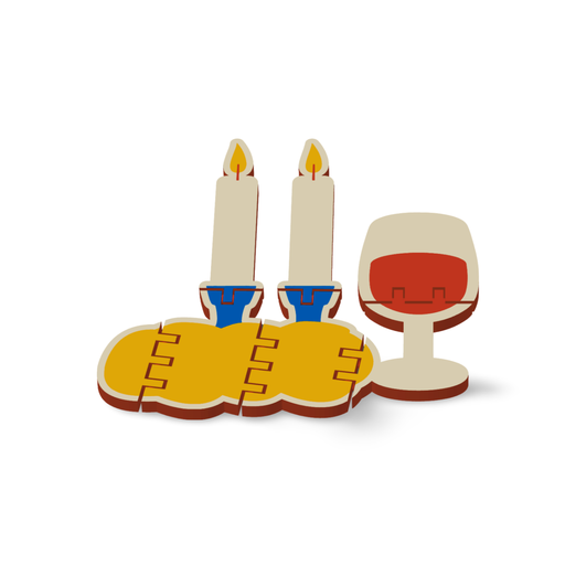 [G0484-7] Flexible Toy | Shabbat | The Shabbat Table 