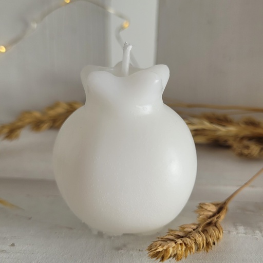 [G0026w] Holiday candle | Rimon Tinok | 6 pieces: White