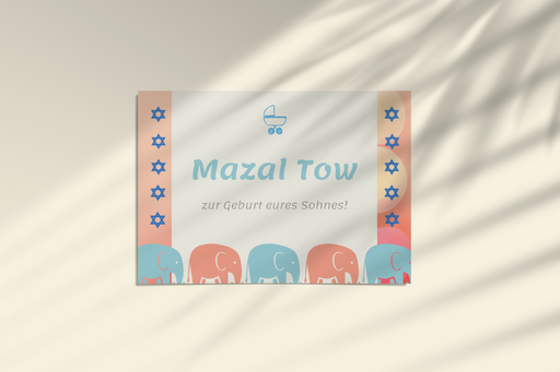 Postkarte | zur Geburt | Amiaz
