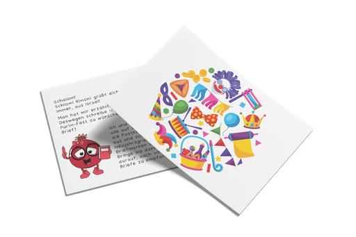 Ausmalkarten für Purim | Set 4.3.d.1