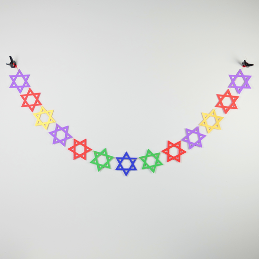 [G0190] Colored garland | Stars of David