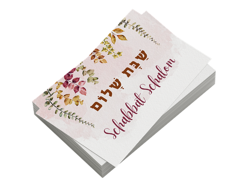 Schabbat Schalom - Stil 1 | 30 x GiveAway-Kärtchen